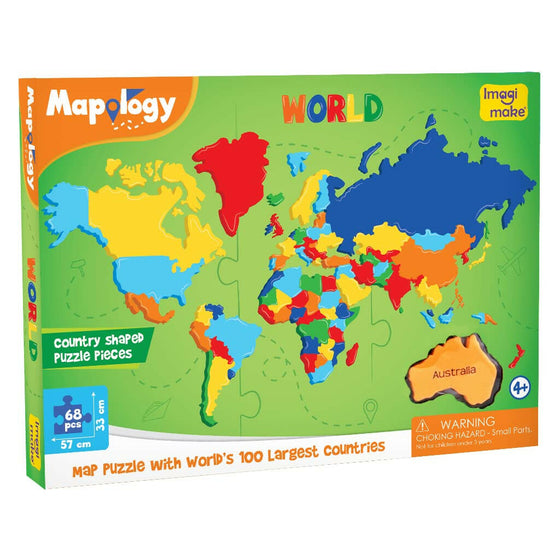 Imagimake Mapology World - World Map Puzzle  Go Science Goods.
