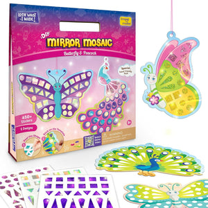 Imagimake Mirror Mosaic Butterfly & Peacock  Go Science DIY | Arts & CRAFT | AGE 3+ | Mirror Mosaic Craft.
