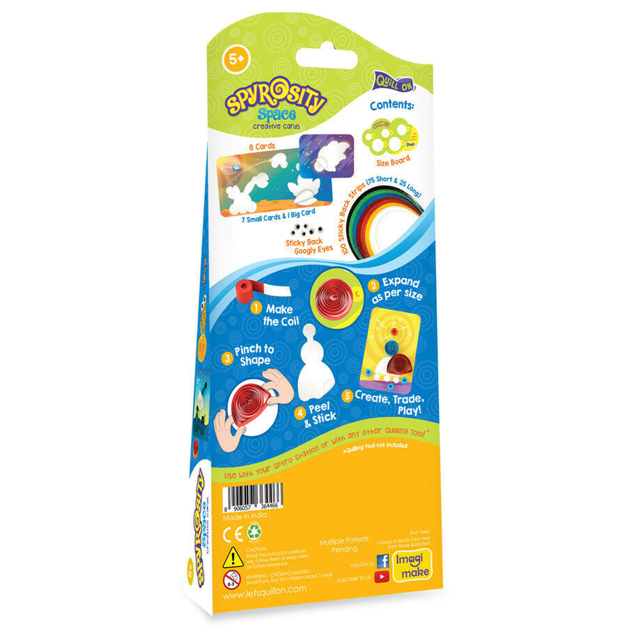Imagimake Spyrosity Space Theme Craft Kit  Go Science DIY | CRAFT KIT | Quilling | AGE 5+ | SPACE THEME.