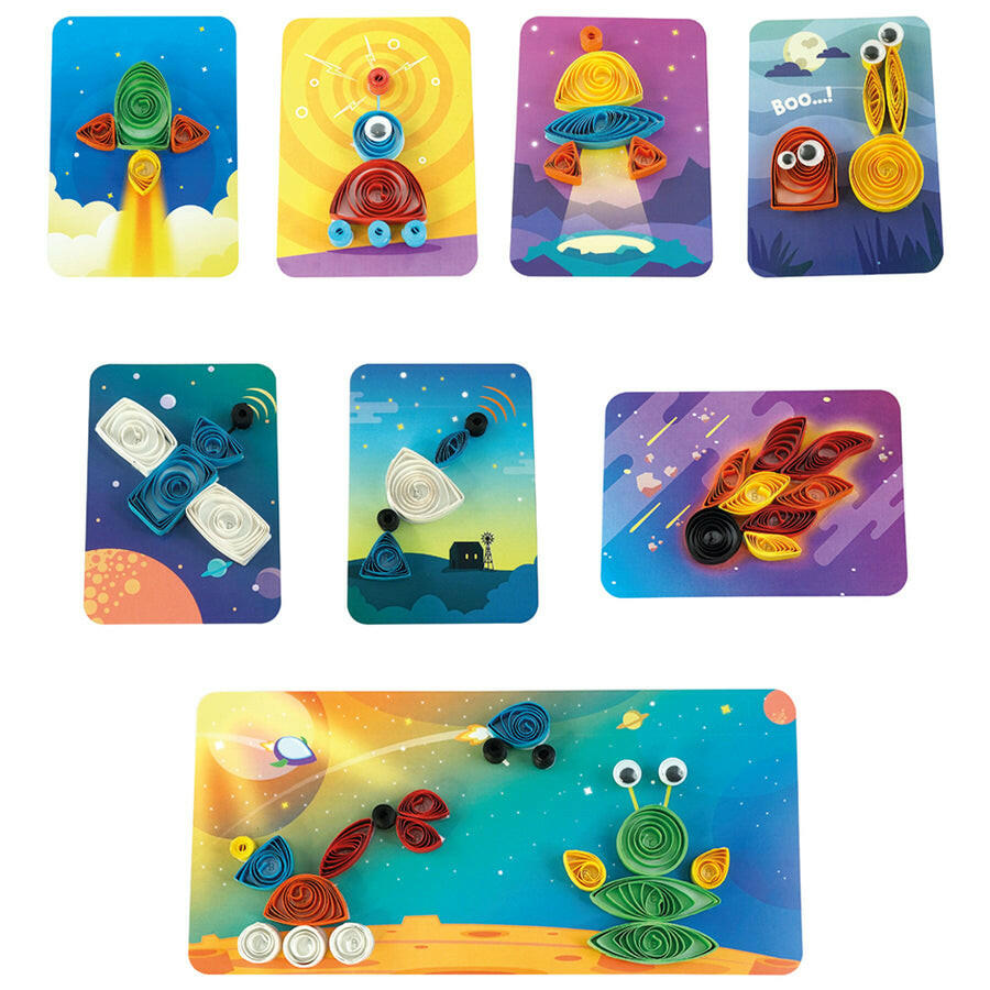 Imagimake Spyrosity Space Theme Craft Kit  Go Science DIY | CRAFT KIT | Quilling | AGE 5+ | SPACE THEME.