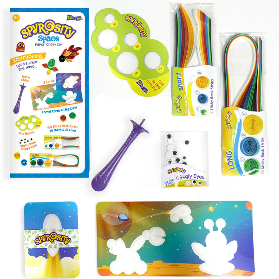 Imagimake Spyrosity Space Theme Craft Kit  Go Science DIY | CRAFT KIT | Quilling | AGE 5+ | SPACE THEME.