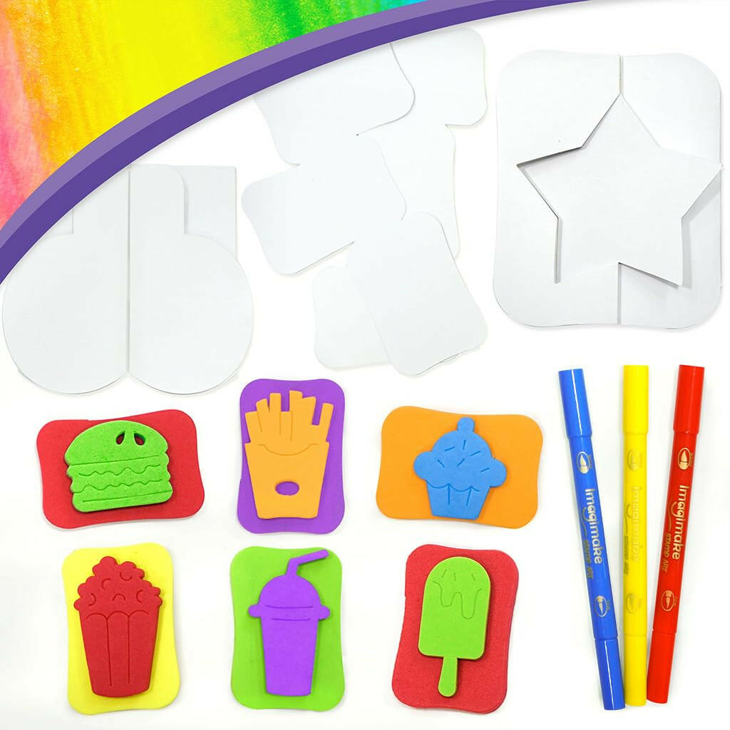 Imagimake Stamp Art Food Theme  Go Science DIY | STAMP ART ACTIVITY KIT | AGE 3+ | FOOD THEME.