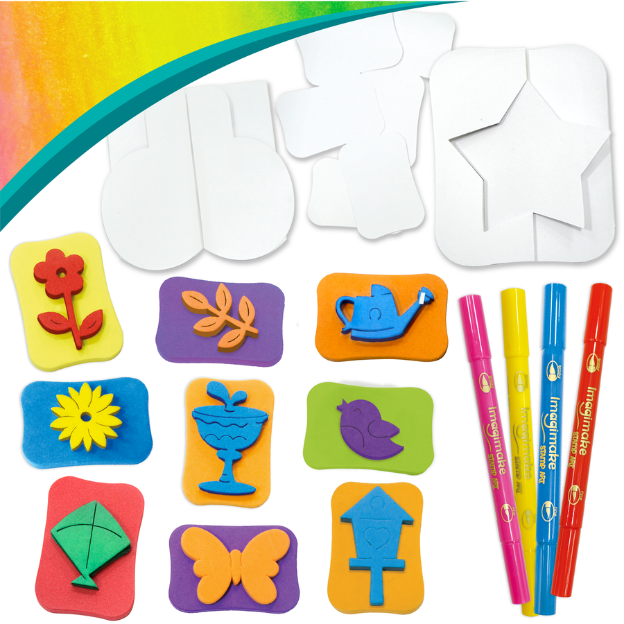 Imagimake Stamp Art Garden Theme  Go Science DIY | STAMP ART ACTIVITY KIT | AGE 3+ | GARDEN THEME.