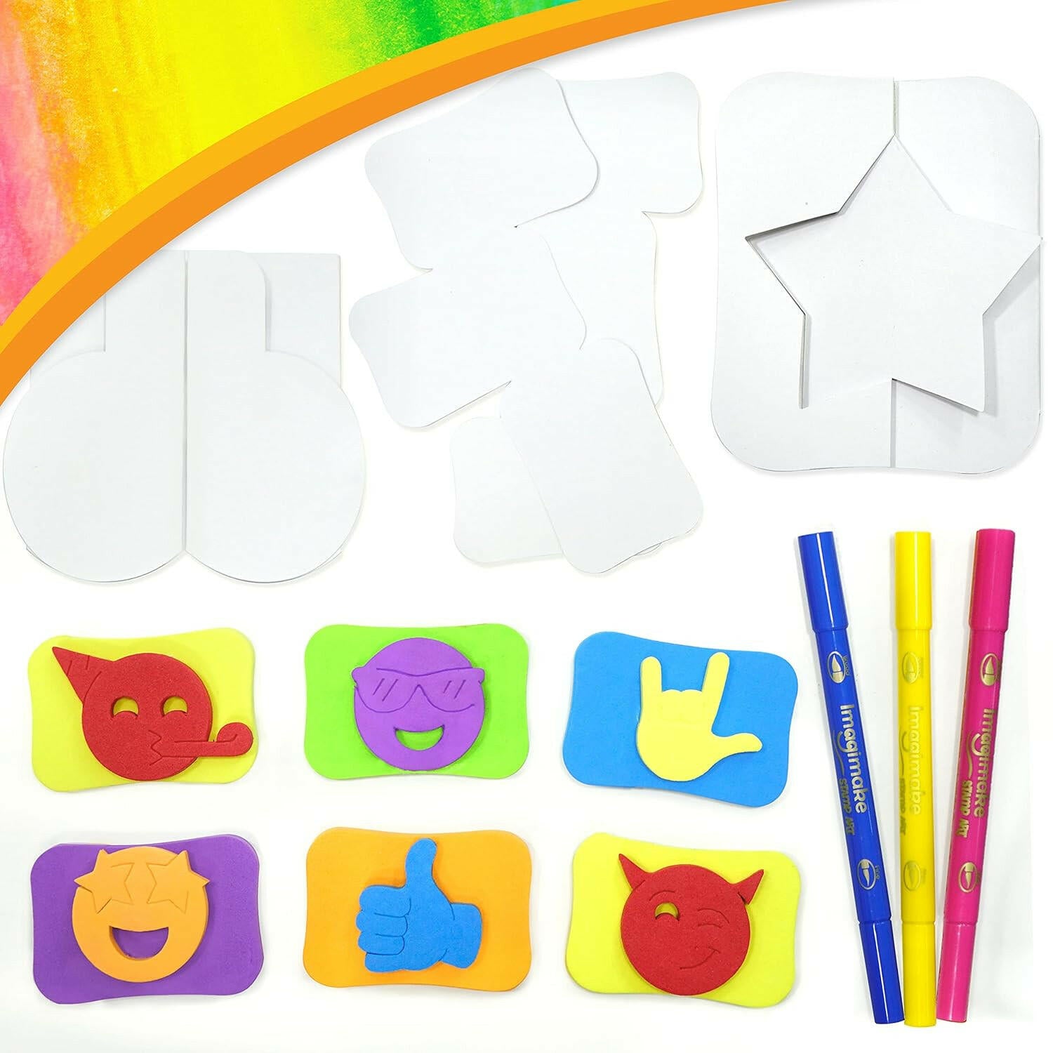 Imagimake Stamp Art Smiley Themed  Go Science DIY | STAMP ART ACTIVITY KIT | AGE 3+ | SMILEY THEME.