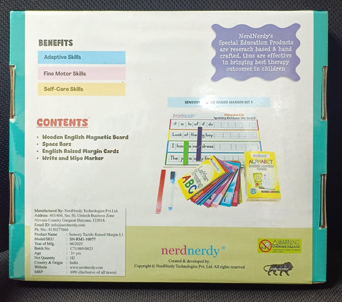 NerdNerdy Sensory Tactile Raised margins Workbook - Level 1