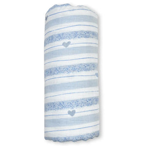 Nintara Baby Muslin Baby Swaddle All Heart 47" x 47" Extra Large at Go Littles product image 10