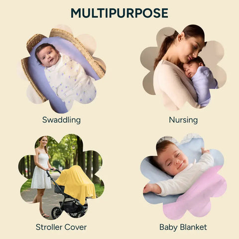  Nintara Baby Muslin Baby Swaddle Happy Yellow 39x39 at Go Littles product image 8