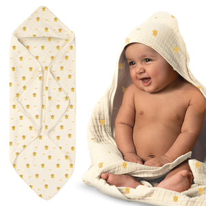  Nintara Baby Muslin Hooded Towel  30 X 30 Little Grazzers  at Go Littles product image 8