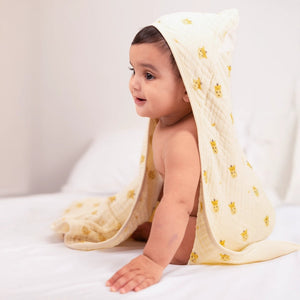  Nintara Baby Muslin Hooded Towel  30 X 30 Little Grazzers  at Go Littles product image 9
