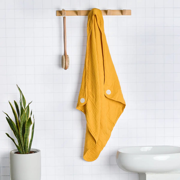 Nintara Baby Muslin Hooded Towel 38" X 38" Butterscotch at Go Littles product main image 10