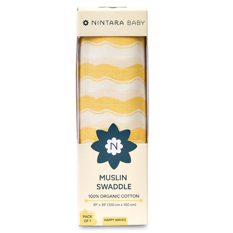 Nintara_Baby_Muslin_Swaddle_39_x39_Happy_Waves_at_go_littles_product_image 4