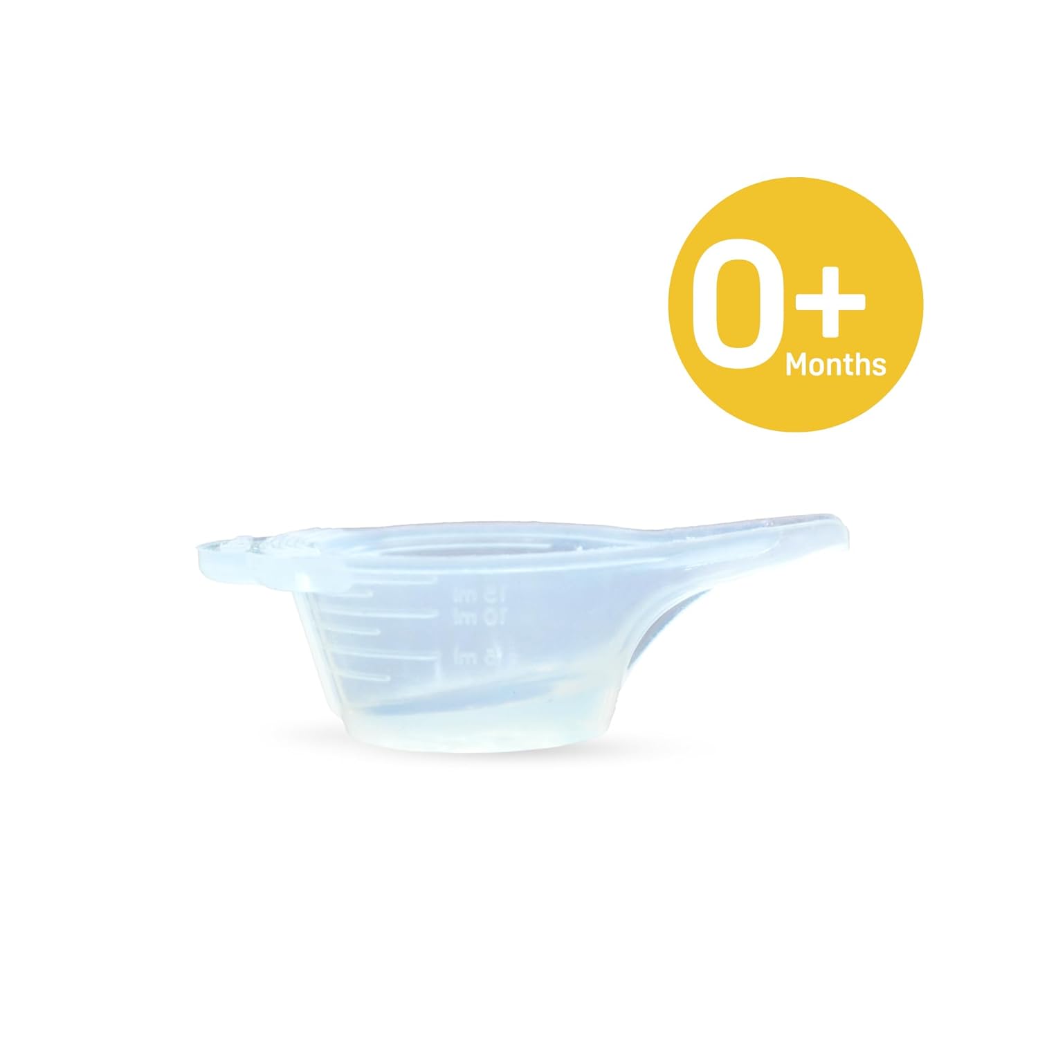 Silicone baby bowl with '0+ Months' label on a white background. Pigeon Baby Feeder (Paladai) go littles product image 2