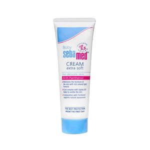 Tube of Sebamed Baby Cream Extra Soft on a white background