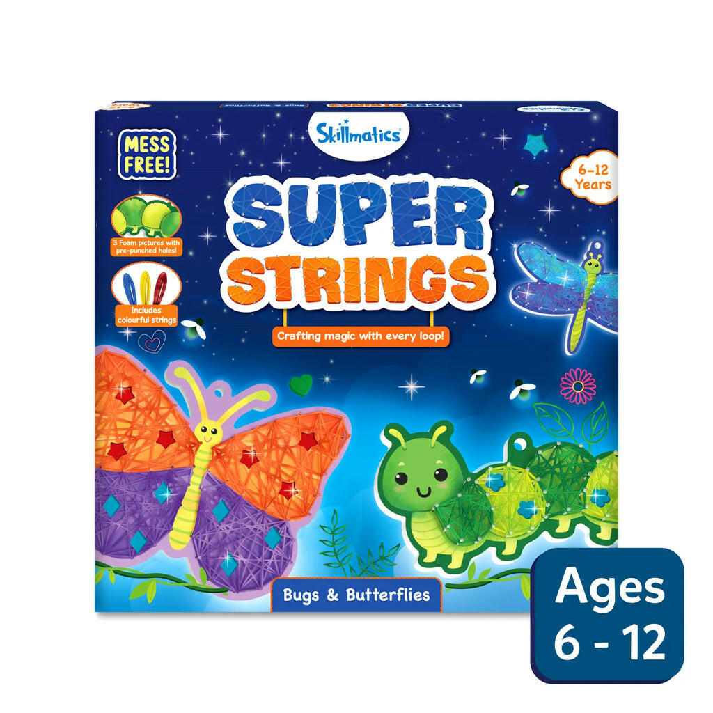Skillmatics Super Strings: Bugs & Butterflies | String Art  Go Science .
