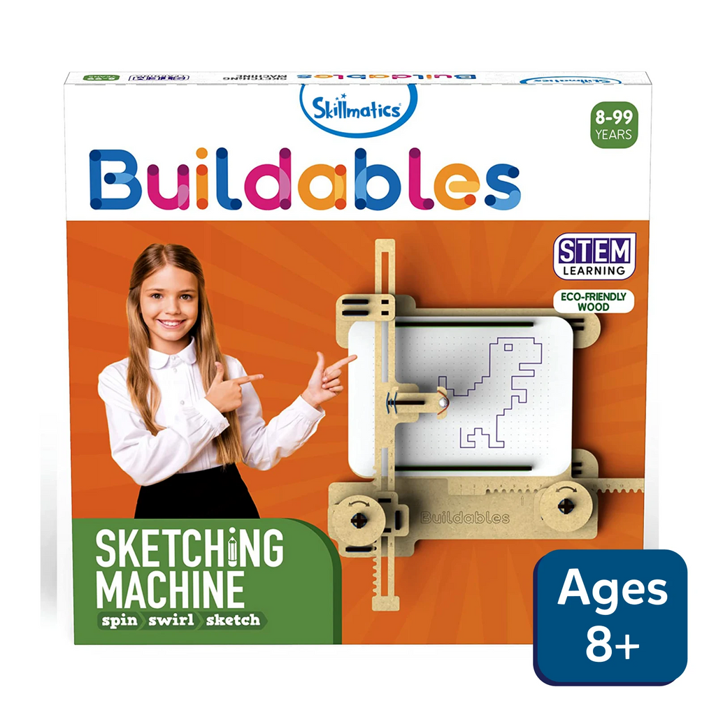 Skillmatics Buildables Sketching Machine | STEM construction toys (ages 8+) Go Science Image 1