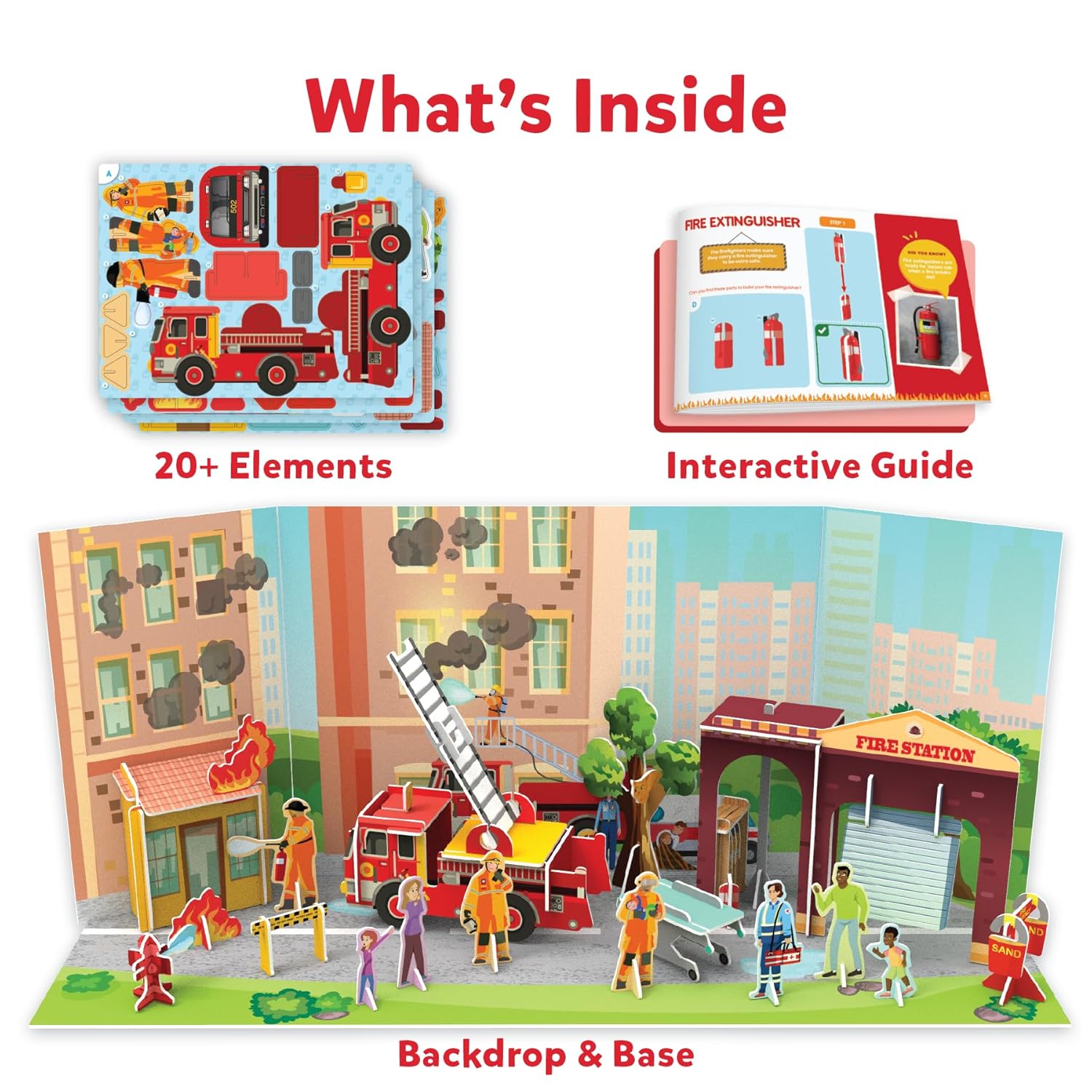 Skillmatics My World-Firefighters To The Rescue, Stem Building Playset & Learning Toy Go Science Image 2