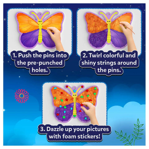 Skillmatics Super Strings: Bugs & Butterflies | String Art  Go Science .