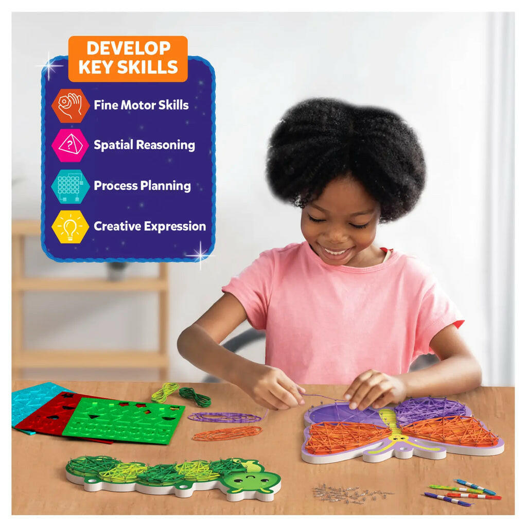 Skillmatics Super Strings: Bugs & Butterflies | String Art  Go Science .