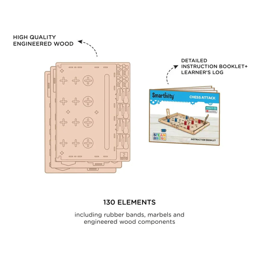 Smartivity Chess Attack  Go Science Explore Elasticity, Simple Machines & Strategy Concepts.