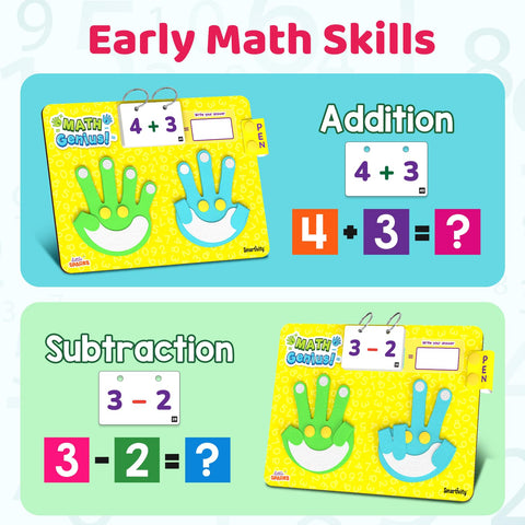 Educational math tools for early learning with addition and subtraction problems. Smartivity Math Genius Educational Toy for Kids 3+ Years product image 5 go science