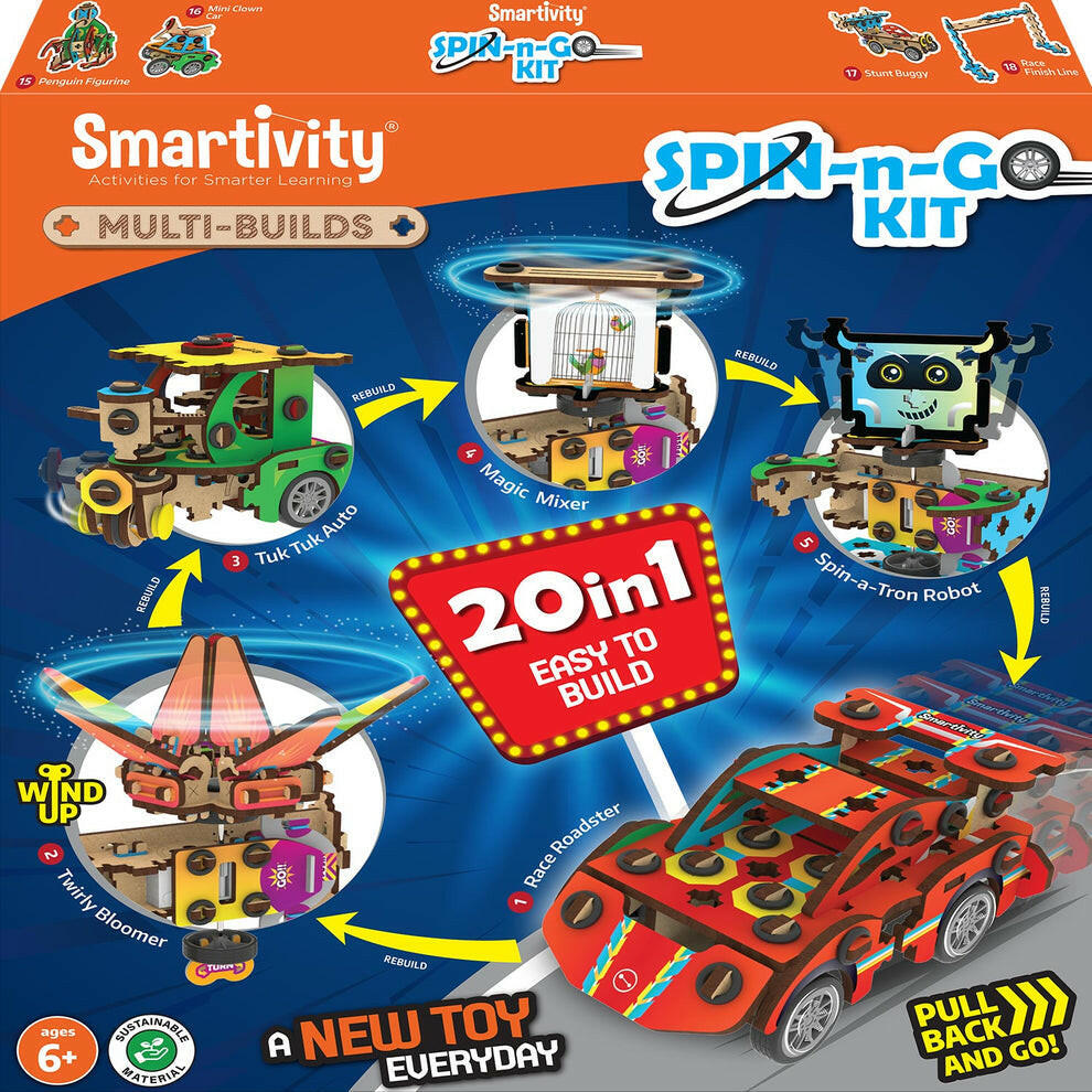 Smartivity Spin n Go Kit Multi Builds 20 in 1  Go Science .