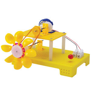 Yellow educational science kit with gears and wires on a white background. Water Turbine Power Generator Hydroelectric Power Generator by Itsy Bitsy at Go Science_Product Image 2