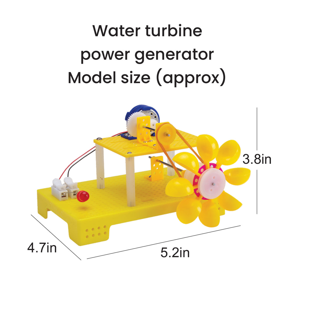 Water turbine power generator model with dimensions on a white background. Water Turbine Power Generator Hydroelectric Power Generator by Itsy Bitsy at Go Science_Product Image 4