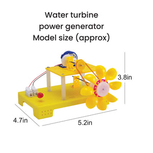 Water turbine power generator model with dimensions on a white background. Water Turbine Power Generator Hydroelectric Power Generator by Itsy Bitsy at Go Science_Product Image 4