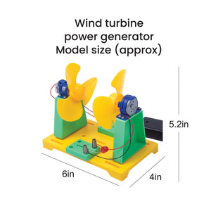 Wind turbine power generator model with dimensions on a white background. Wind Turbine Power Generator by Itsy Bitsy at Go Science_Product Image 4