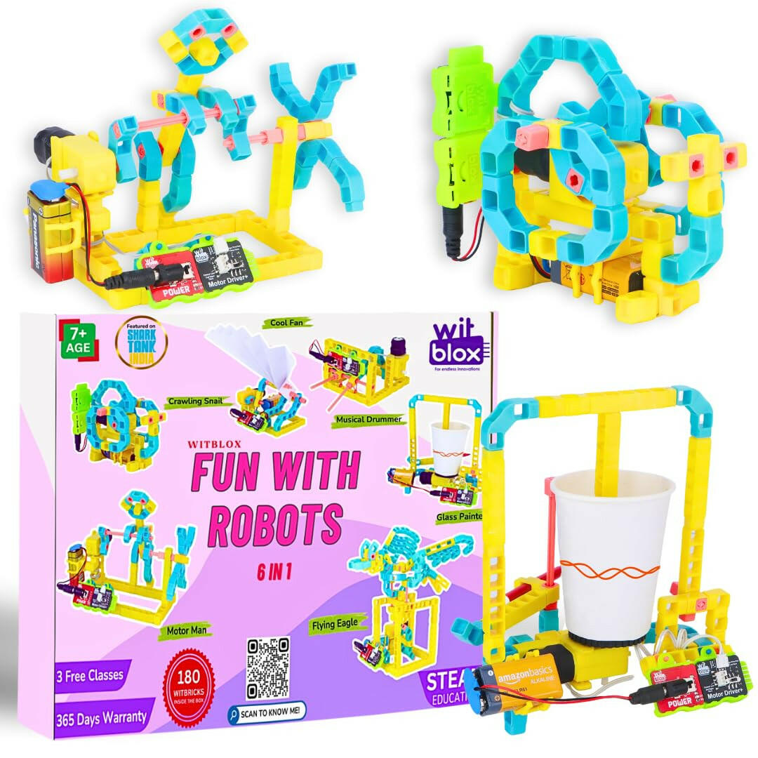 Witblox Fun With Robots Kit - 6 in 1 School Project Set WitBlox  Go Science Goods.