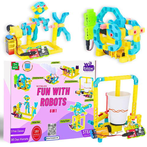 Witblox Fun With Robots Kit - 6 in 1 School Project Set WitBlox  Go Science Goods.