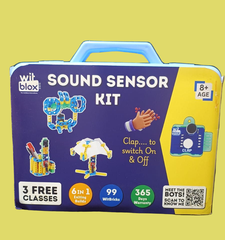 WitBlox Sound Sensor Kit packaging on a dark background