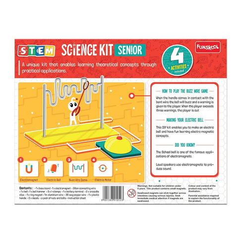 FUNSKOOL (INDIA) LTD STEM Science Kit Senior - Electromagnetism  Go Science Electromagnetism, Circuit & Physics Concepts.