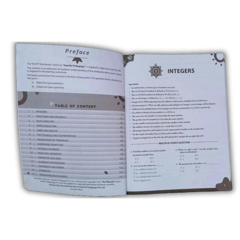 Saarthi Pedagogy Grade 7 Maths NCERT Workbook  Go Science Goods.