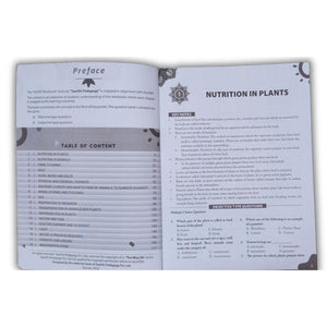 Inside pages showing contents and sample chapter from Saarthi Pedagogy Grade 7 NCERT workbook at Go Science