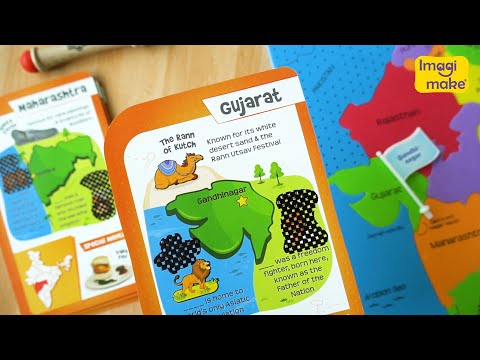 Imagimake India With Flags and Flash Card Mapology  Go Science Goods.