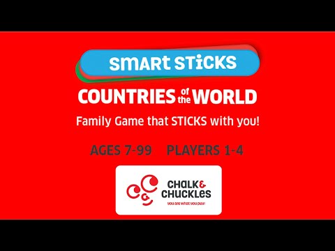  Chalk & Chuckles Smart Sticks Countries of The World Trivia & Geography Card Game for Kids - Product Video