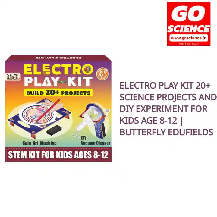 Electro Play kit 20+ Science Projects and DIY Experiment for Kids Age 8-12 | Butterfly EduFields by@Outfy