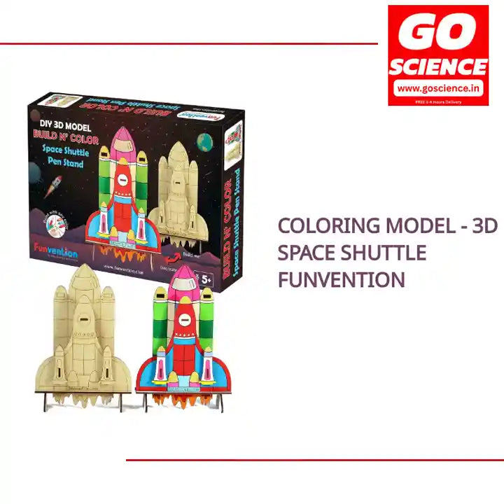 Coloring Model - 3D Space Shuttle Funvention by@Outfy