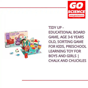 Tidy Up - Educational Board Game, Age 3-6 Years Old, Sorting Game for Kids, Preschool Learning Toy for Boys and Girls | Chalk and Chuckles by@Outfy
