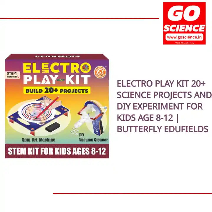 Electro Play kit 20+ Science Projects and DIY Experiment for Kids Age 8-12 | Butterfly EduFields by@Outfy