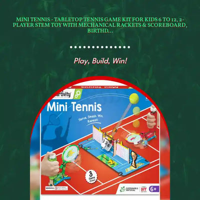 Mini Tennis - Tabletop Tennis Game Kit for Kids 6 to 12, 2-Player STEM Toy with Mechanical Rackets &amp; Scoreboard, Birthday Gift for Boys &amp; Girls Age 6,7,8,9,10,11,12,13,14 Years, Table Tennis | Smartivity by@Outfy