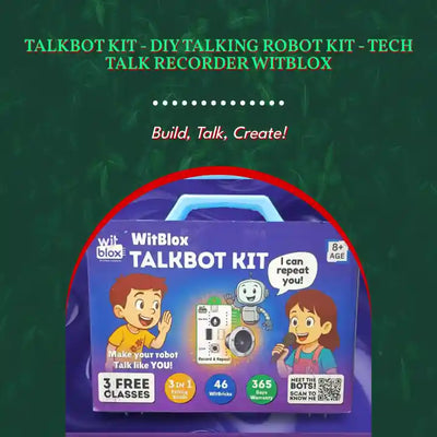 Talkbot Kit - DIY Talking Robot kit - Tech Talk Recorder WitBlox by@Outfy