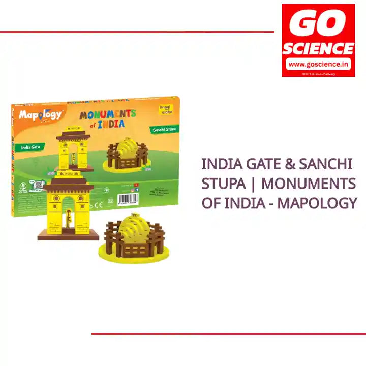 India Gate &amp; Sanchi Stupa | Monuments Of India - Mapology by@Outfy