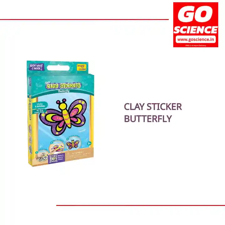 Clay Sticker Butterfly by@Outfy