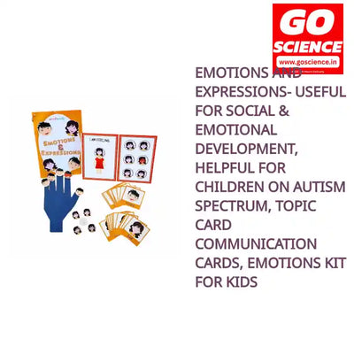 Emotions and Expressions- Useful for Social &amp; Emotional Development, Helpful for Children on Autism Spectrum, Topic Card Communication Cards, Emotions kit for Kids by@Outfy