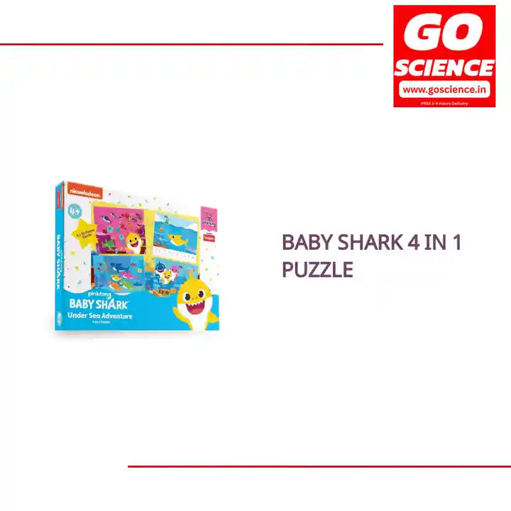 Baby Shark 4 In 1 Puzzle by@Outfy