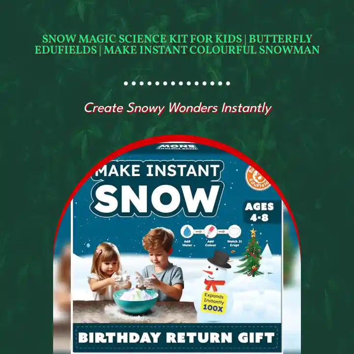 Snow Magic Science Kit for Kids | Butterfly Edufields | Make Instant Colourful Snowman by@Outfy