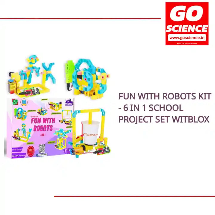 Fun With Robots Kit - 6 in 1 School Project Set WitBlox by@Outfy