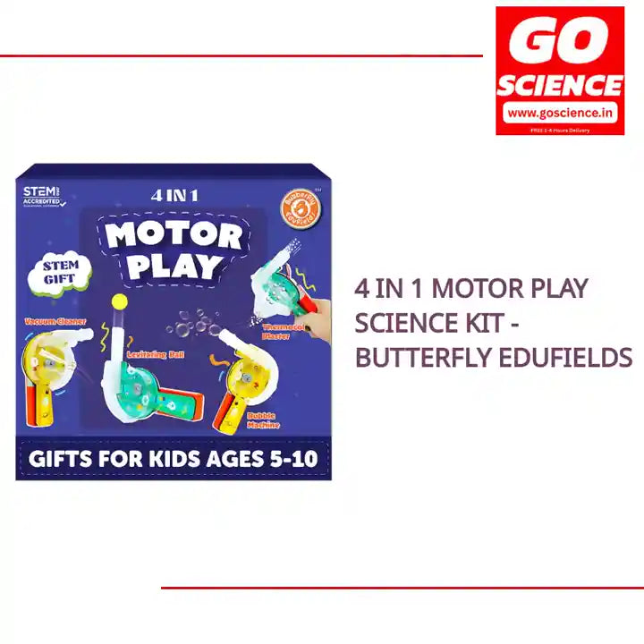 4 in 1 Motor Play Science Kit - Butterfly EduFields by@Outfy
